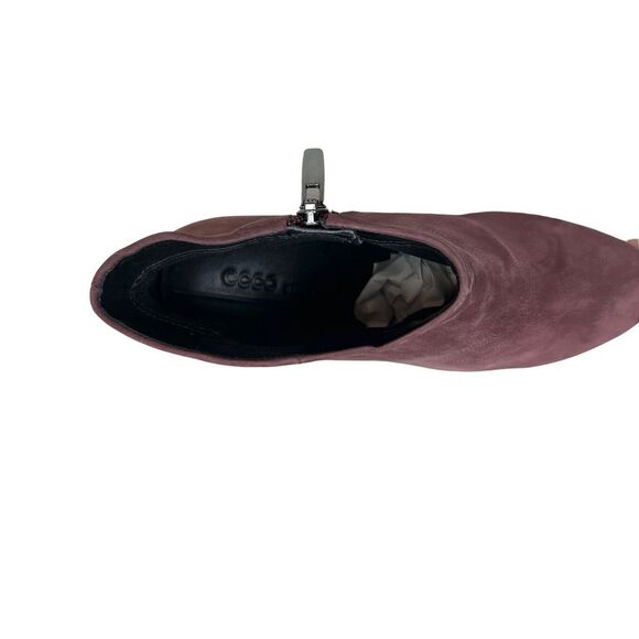 Ecco Shape 75 Sleek Ankle Bootie Suede Zip Up Burgundy Women Size EUR 38 - Picture 6 of 9